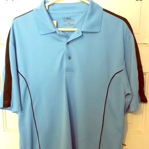 Mens Blue Large PGA Tour Golf Polo